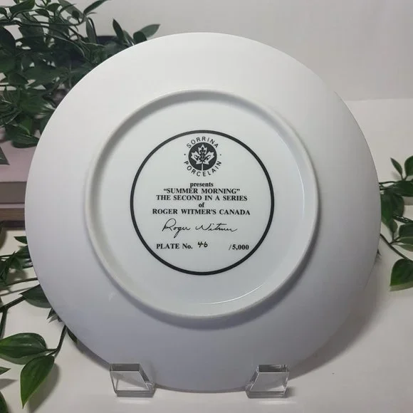 Roger Witmer's Canada Limited Edition Collector Plate Summer Morning Gastown BC - Picture 3 of 7